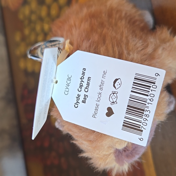Jellycat Clyde Capybara Bag Charm 5.5x2.4x3.9" Soft and Plush NWT - Picture 6 of 6
